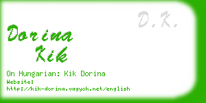 dorina kik business card